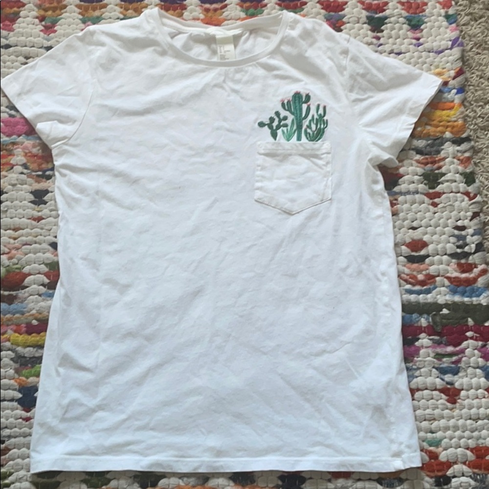 White cactus HM T shirt